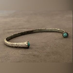 Lucky Brand Antique Silver Turquoise Cuff Bracelet